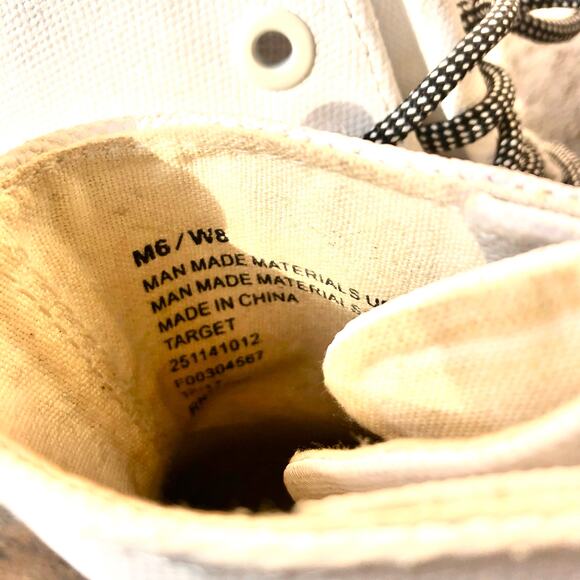 Hunter for Target Dipped Canvas High Tops Top Sneaker Rain Boots White M6 W8 - Picture 10 of 12